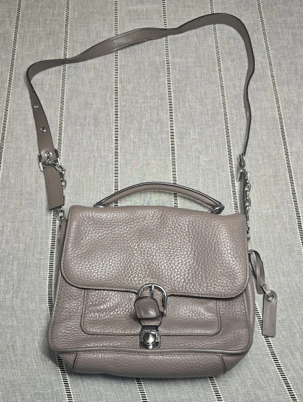 Michael Kors Leather Crossbody Gray-
